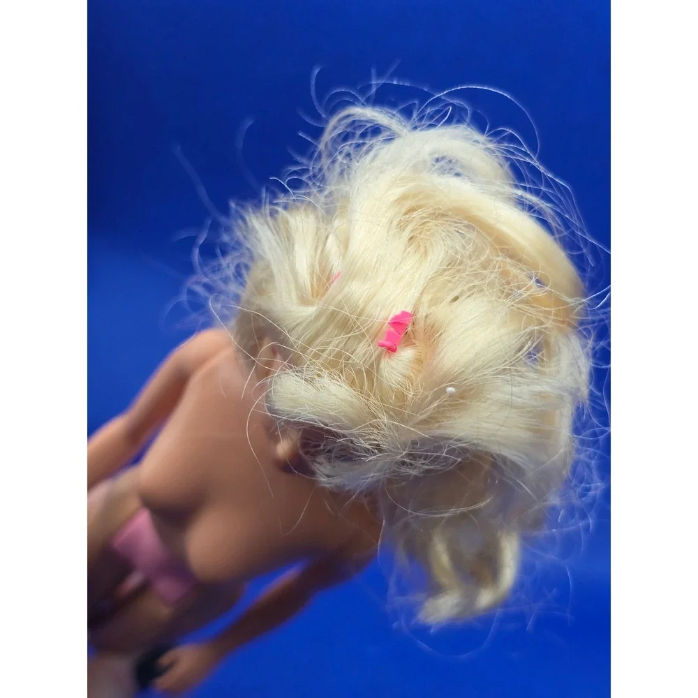 Vintage Mattel Barbie Doll Ruffle Fun #2433 Doll Only No Clothing 90s Earrings